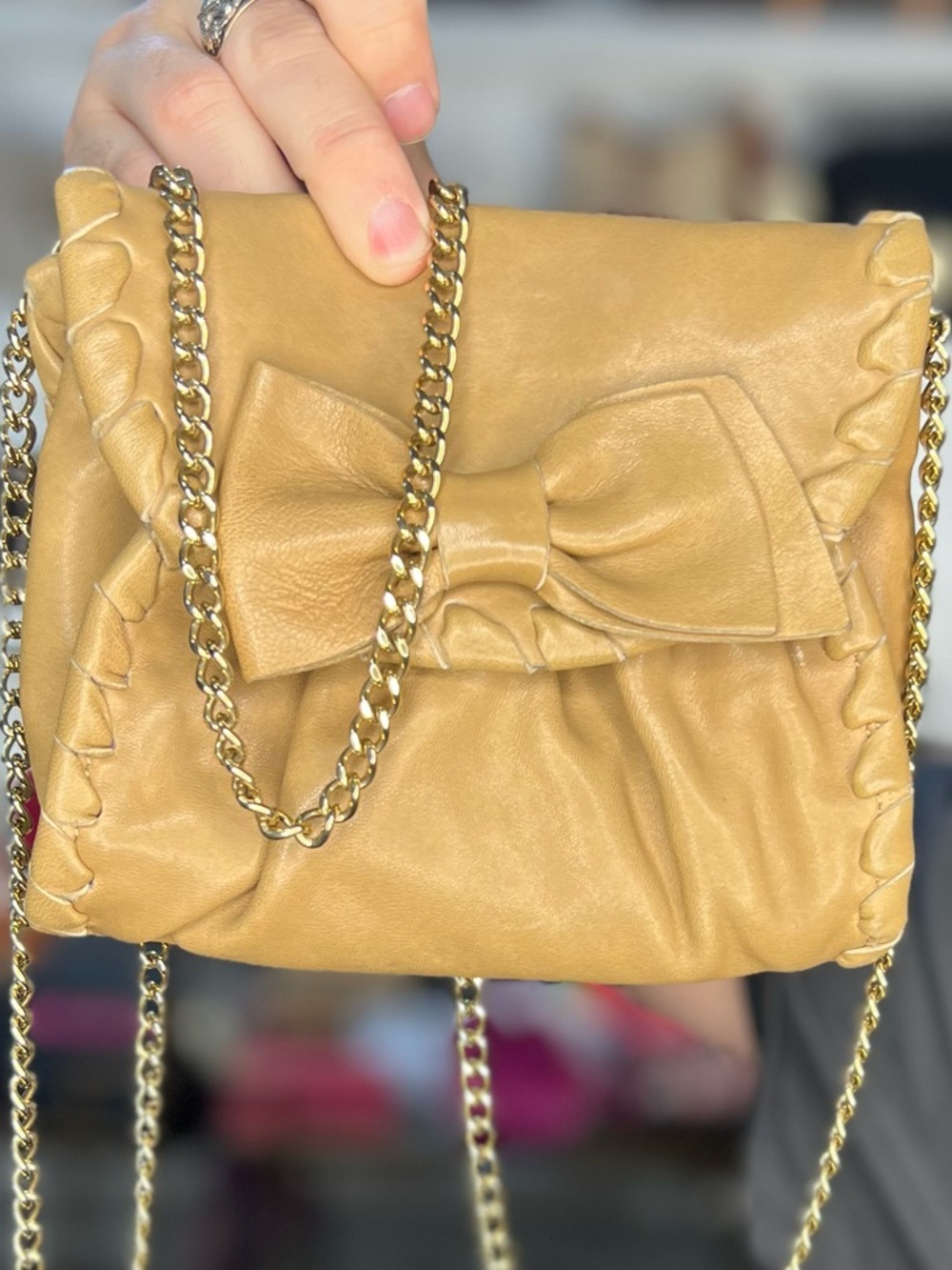 VALENTINO BOW CHAIN BAG
